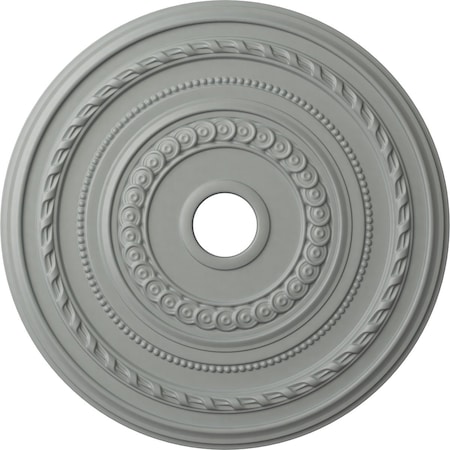 Ekena Millwork Cole Ceiling Medallion (Fits Canopies up to 9 1/8"), 25 3/8"OD x 3 3/8"ID x 1 3/8"P, Primed White CM25CO